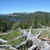 The Serene Lakes basin looks gorgeous and deep blue from the Forest Service Ridge Trail.
