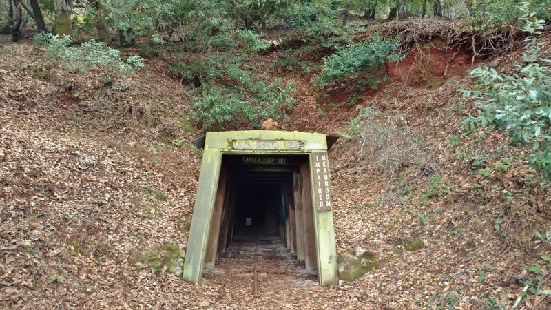 The Old San Cristobal Mine Tunnel hides right within the hillside.