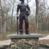 The CCC Worker Statue commemorates the hard work of those who built much of the area's infrastructure.