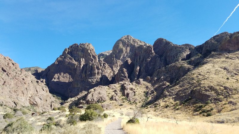 Incredible rocks abound above the Dripping Springs Trail.