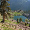 The striking Luella Lake adds to the gorgeous scenery alongside the Four Lakes Trail.