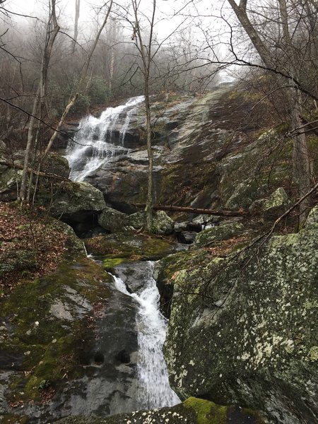 The middle portion of Crabtree Falls is just a few short switchbacks up from the lower section.
