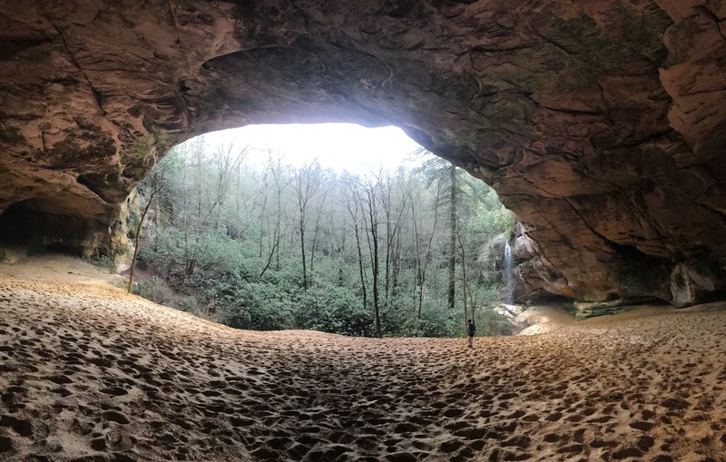 View from inside the Sand Cave.