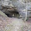 This cave (roughly 30-40' wide, 20' tall, and 40-50' deep) is off limits to protect bats.
