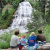 Umbrella Falls is a wonderful place to enjoy with family. Photo by Mt. Hood Adventure Tours.