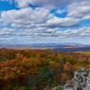 Enjoy this view of the Catskills from the top of the scramble.