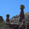 Spires and balancing rocks stand along the Echo Canyon Trail.