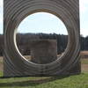 Enjoy the sculpture titled "Earth Clock" while in the arboretum.