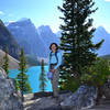 Enjoy the view of Moraine Lake on a sunny day.