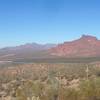 Enjoy great views of Red Mountain along the Saguaro Trail.