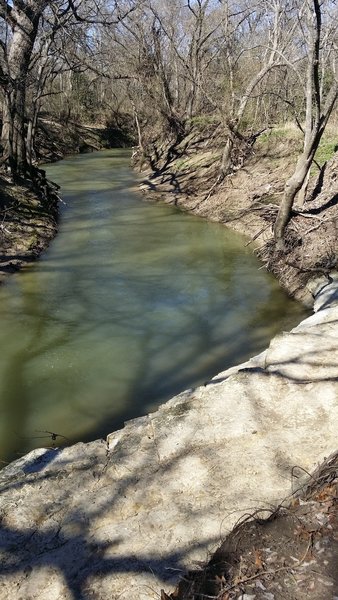Rowlett Creek meanders gracefully as it flows through the preserve.