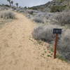 The trails in Black Rock Canyon are all well marked with signs like these.