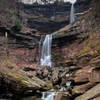 Experience a magnificent double waterfall at the end of the Kaaterskill Falls Trail.