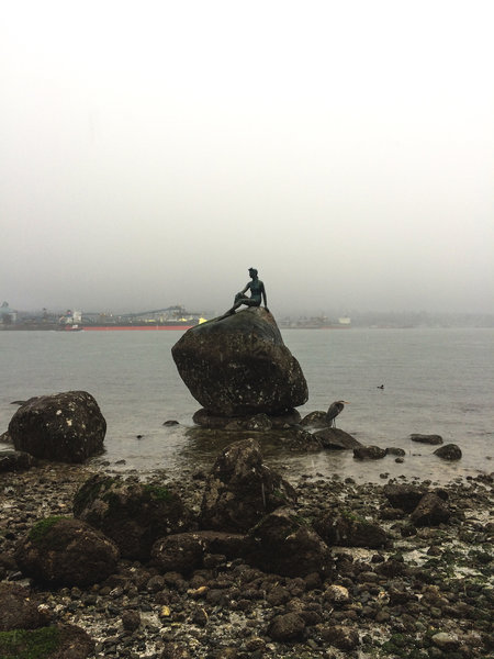 Enjoy "Girl in a Wetsuit" by Elek Imredy just off the Stanley Park Seawall.