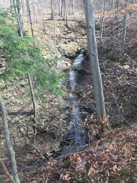 Waterfalls like this one act as your trail companion along the Sagamore Creek Loop Trail.