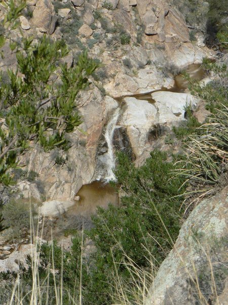 Check out this waterfall on the way up to Romero Pools.