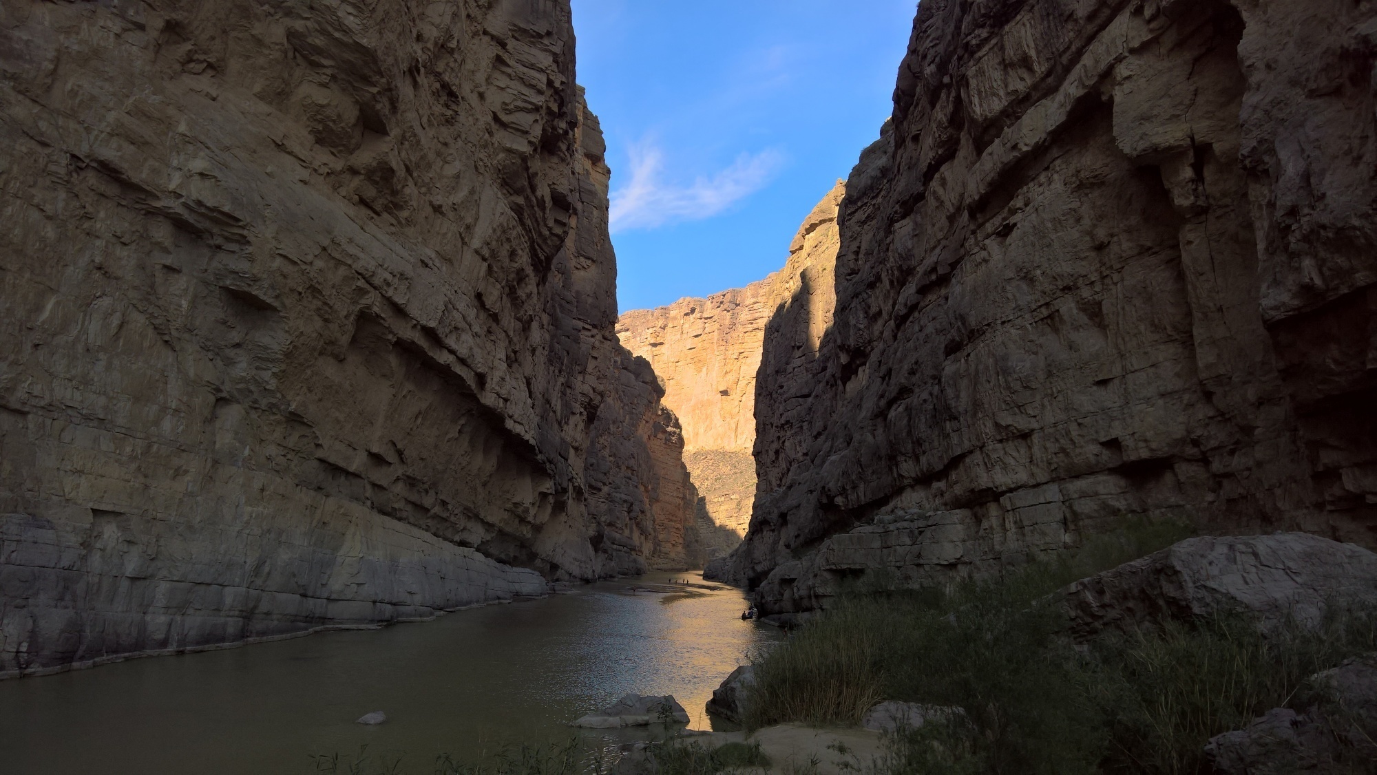 Inside Santa Elena Canyon This Is The View Looking To The West