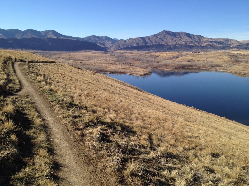 Enjoy beautiful views to the west from above Bear Creek Lake.