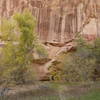 Steep canyon walls constrain your hiking along the Escalante River.