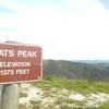 You'll know you've topped Oats Peak when you see this sign.