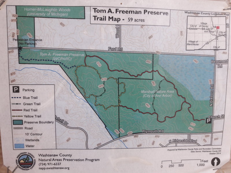 This is a map of the two parks that the loop goes through.