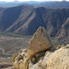 A triangular rock marks the prow of El Cajon Mountain.