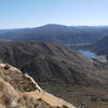 El Capitan Reservoir can be seen from the prow of El Cajon Mountain.