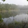 Mist floats over the lake at Trout Creek Park.