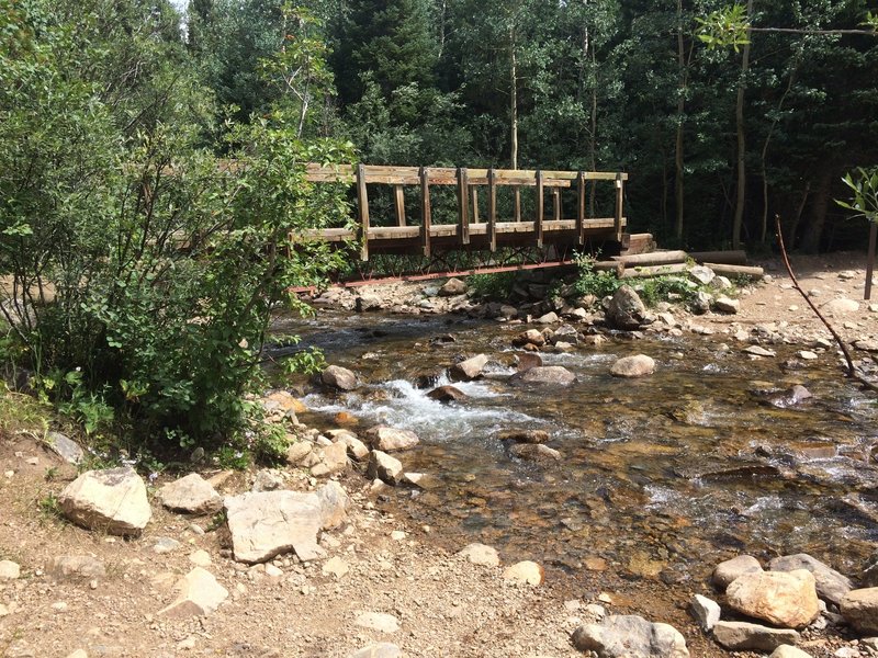 A bridge aids your passage over this section of the trail.