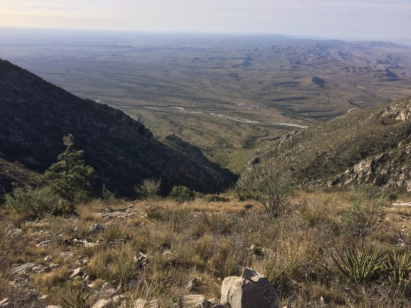 From the Bowl Trail, you can experience great views into Bear Canyon before joining the Bear Canyon Trail.