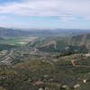 San Pasqual Valley, Highway 78, and Rockwood Canyon (right) seen from spot elevation 1762.