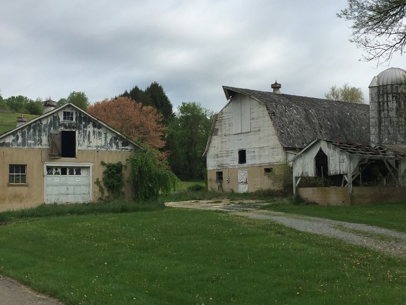 An abandoned farm.