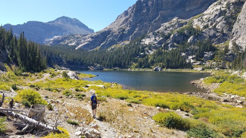 Pear Lake - the view is worth the long slog up the steepest part of the trail.