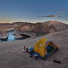 Camping on slickrock at Reflection Canyon is like nothing else.