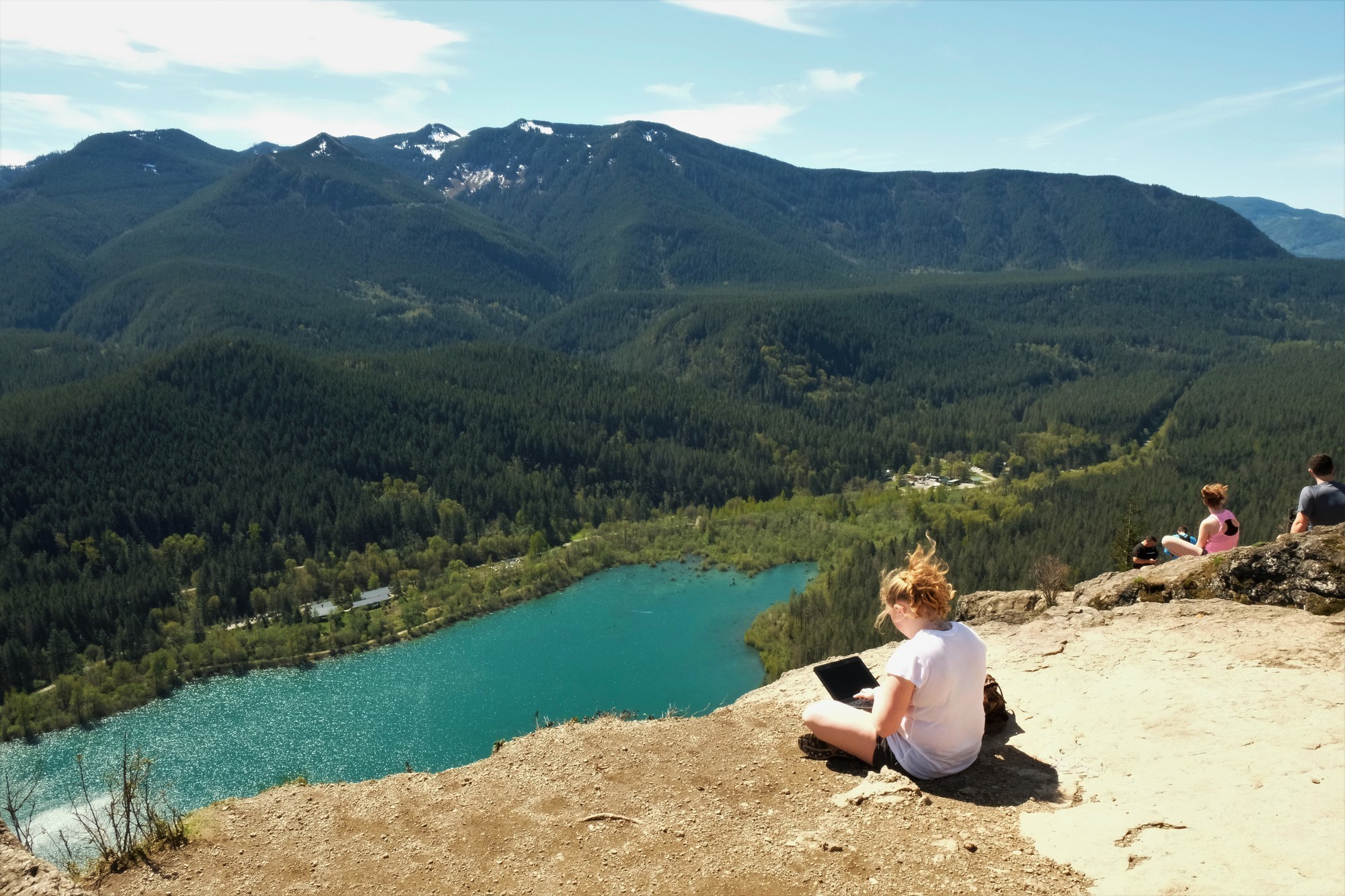 Rattlesnake Mountain Trail Map I Call This One "Laptop Lady On The Ledge". Clearly, Rattlesnake Mountain  Is A Popular And Achievable Hike.