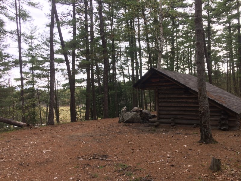 The Smith Pond Shelter is beautifully built and offers pleasant views of the pond.