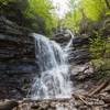 A beautiful cascade greets visitors at the lowest Glen Onoko Run falls.