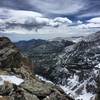 View near top of Flattop Mountain in late April.