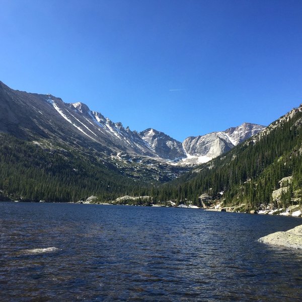 Mills Lake is a spectacular spot to stop and enjoy the alpine views.