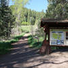 Reynolds Park Trailhead offers an informative kiosk complete with an area map.