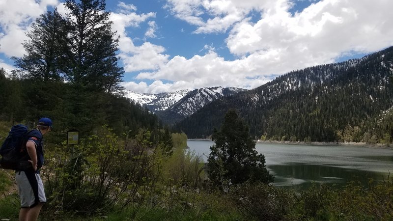 Upper Palisades Lake is beautiful in the spring snowmelt.