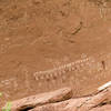 Petroglyphs on the canyon wall