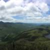 View down the valley from about two-thirds of the way up the Hi-Cannon trail.