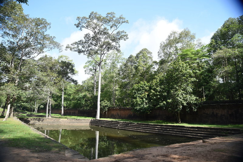 The first pond encountered on the trail Sras Srei Trail.