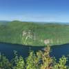 Panoramic view west towards Lake Willoughby and Mt. Hor from the post-summit lookout.