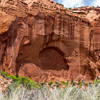 A forming arch in the canyon wall of The Gulch.