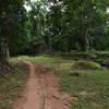 Ruins and large trees make for a beautiful setting on the Preah Khan Trail.