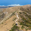 The Valencia Peak Trail travels right along the ridgeline.