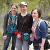 Three hikers explore the area near Indian Garden Campground.