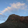 Clouds frame the end of a ridge extending north from Yavapai Point.